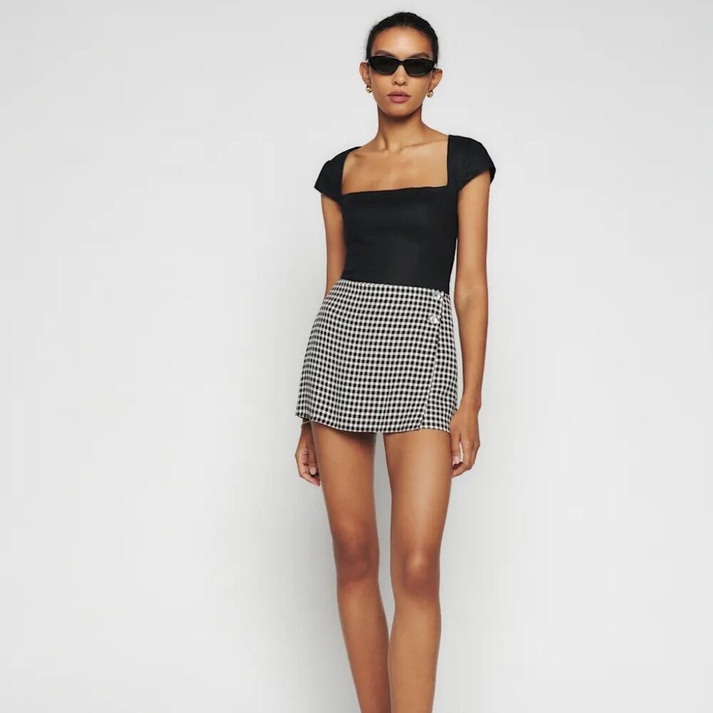 Reformation Olivia Skort April Check - Size 0